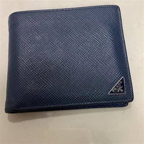 prada saffiano blue mens wallet|Prada zipper wallet.